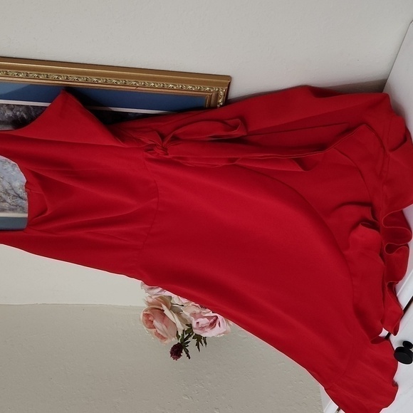 Romantic Red Sleeveless Mini Dress XXL Date Night Y2K Concert Party - Picture 8 of 12